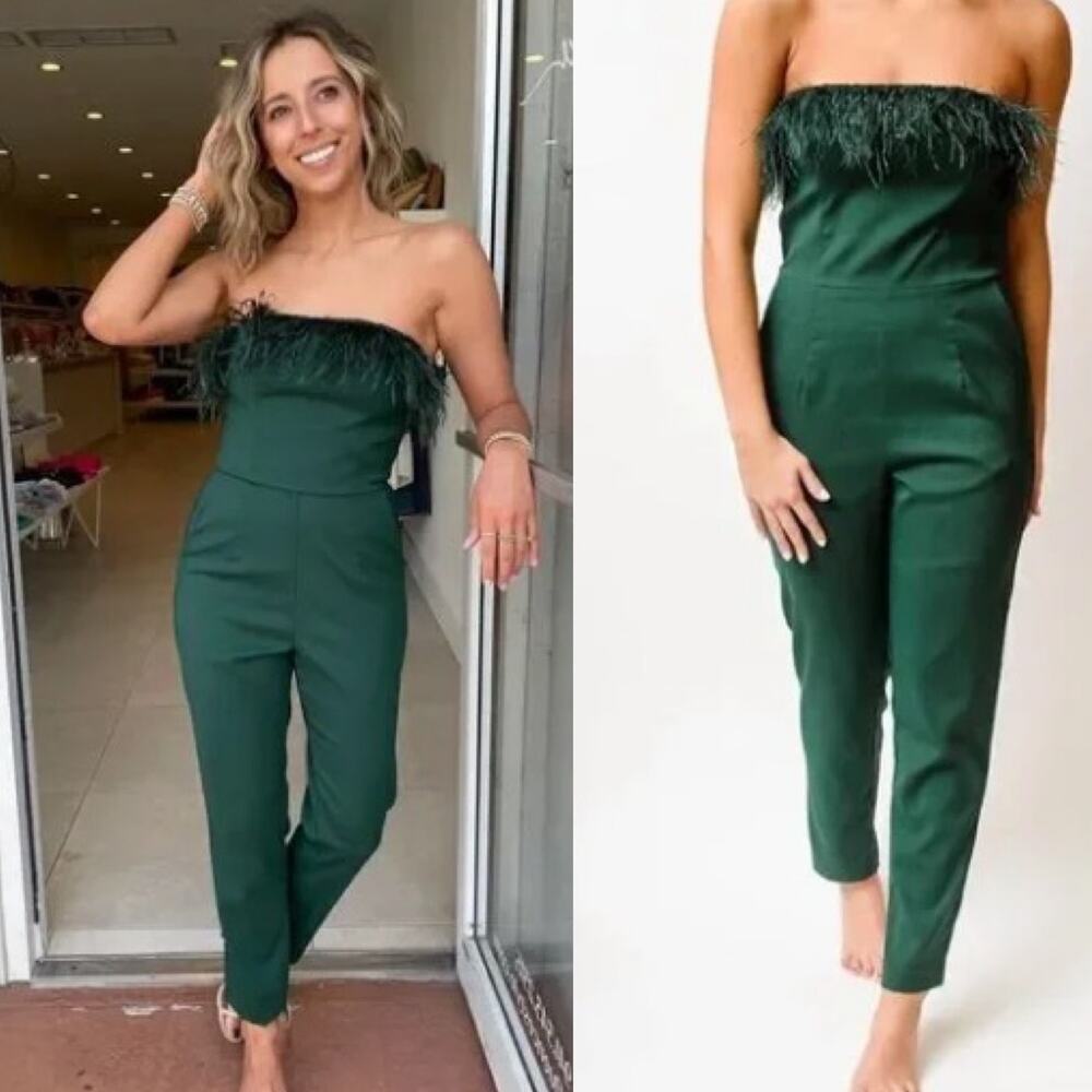 SAYLOR Lelaina Jumpsuit Evergreen Emerald Size Medium M - Sold Out!